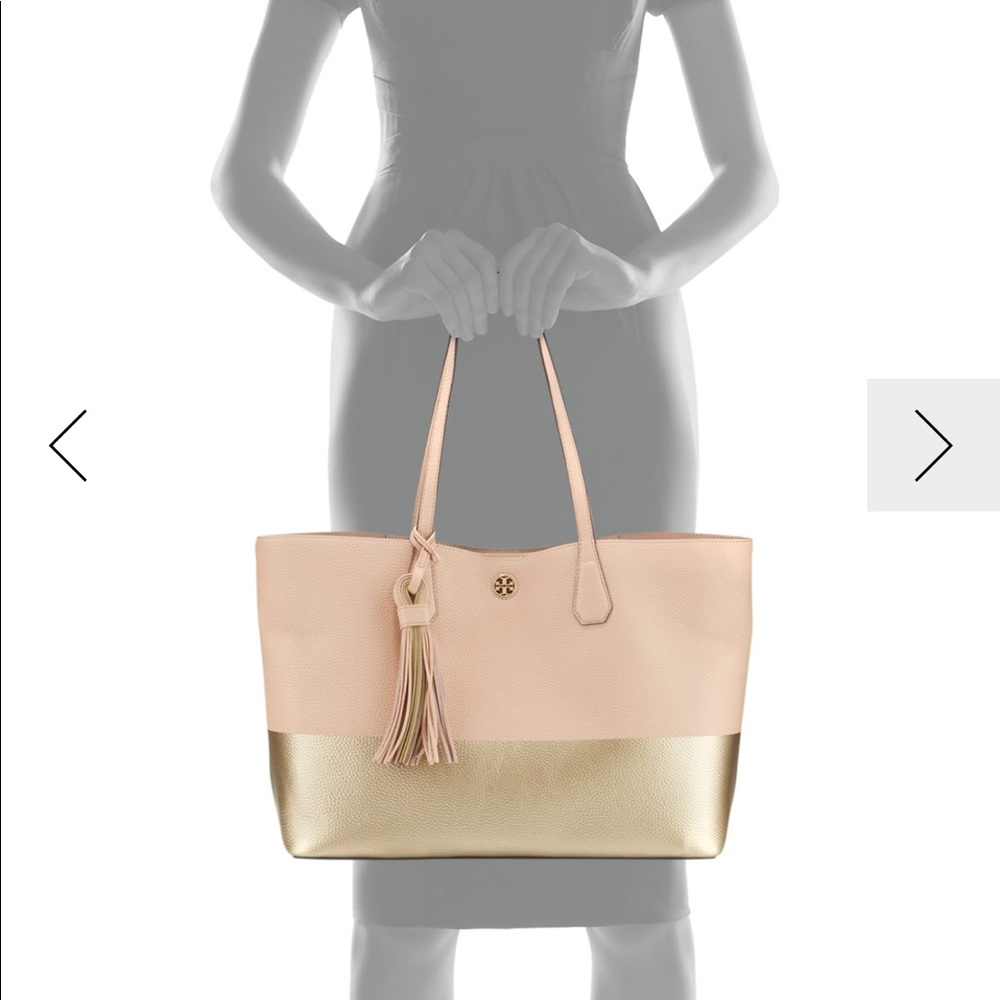 Tory Burch Color Block Perry Tote - Picture 5 of 8